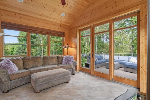 Sunny 3-season with attached maintenance free deck!