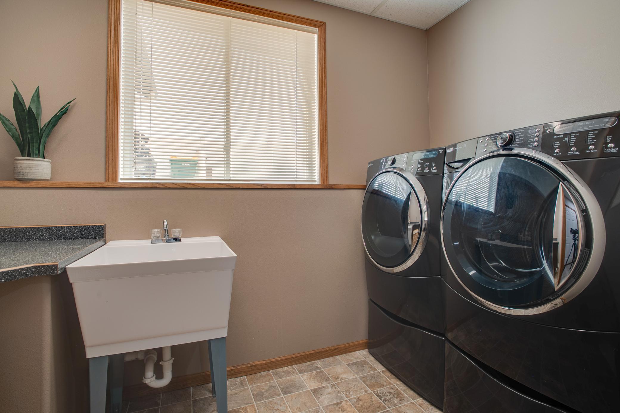 Laundry with utility sink
