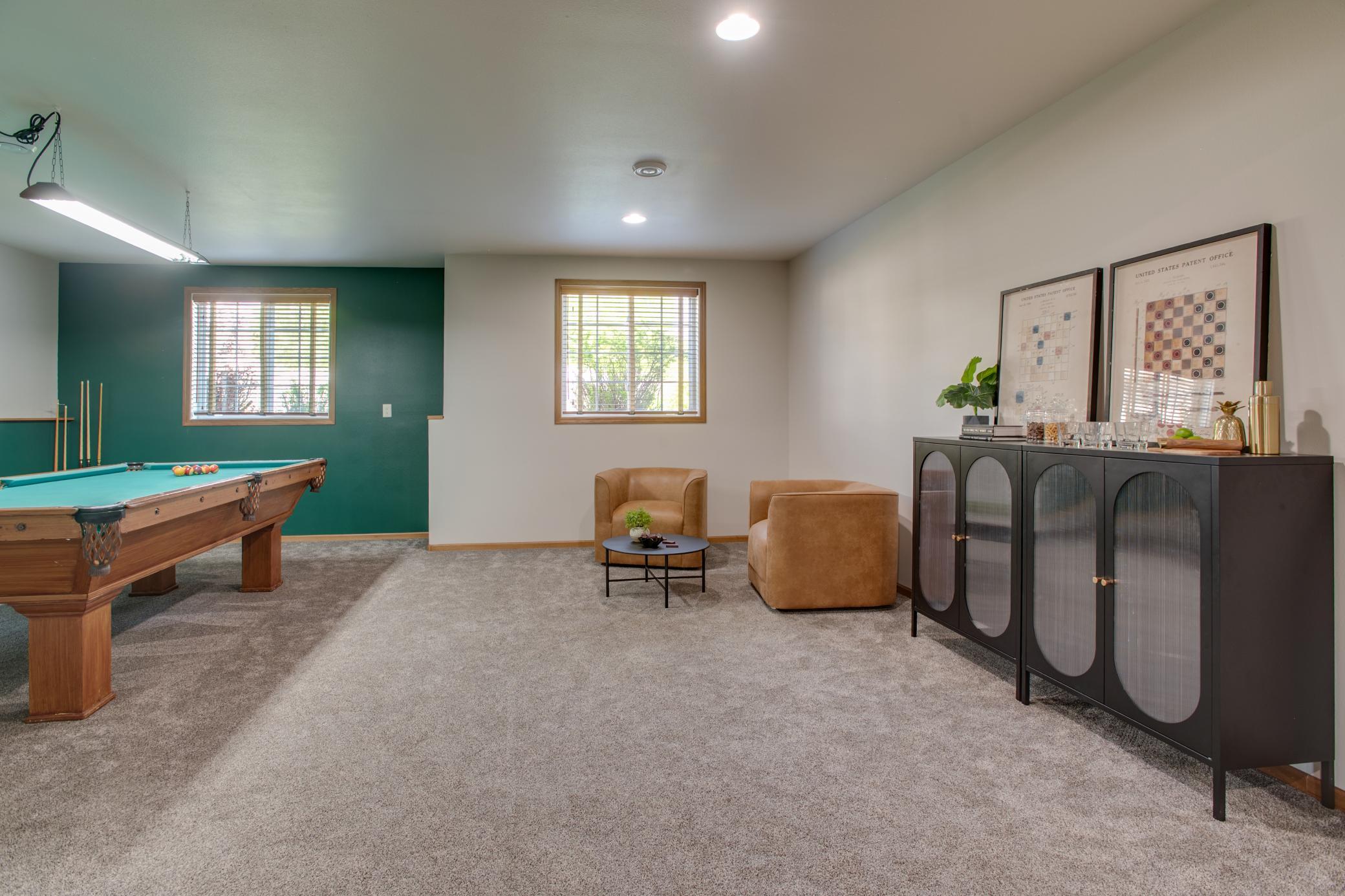 Plenty of space for more games, bar area or playroom!