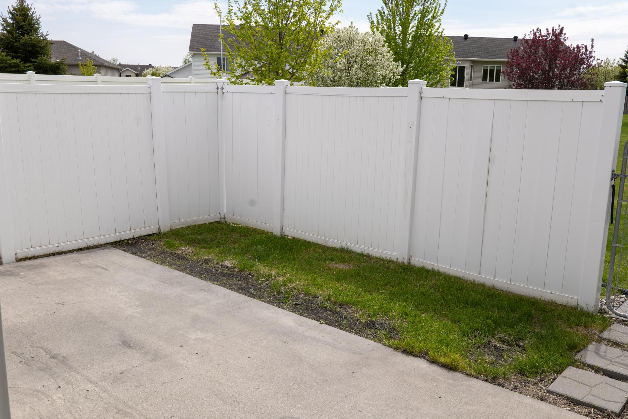 Fenced in dog run area