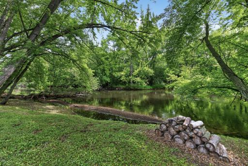 Walk right down to your own private stretch of riverfront.