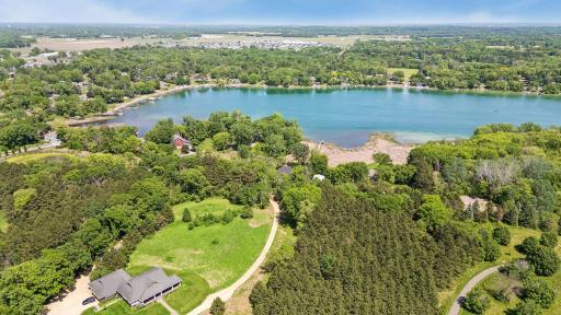 The home is located on Lake Elmo. The lake has a surface area of 257 feet & a max depth of 140 ft. It's a beautiful recreational lake with one public boat access in Lake Elmo Park Reserve.