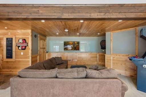 Another view of the gaming area with the beautiful woodwork.