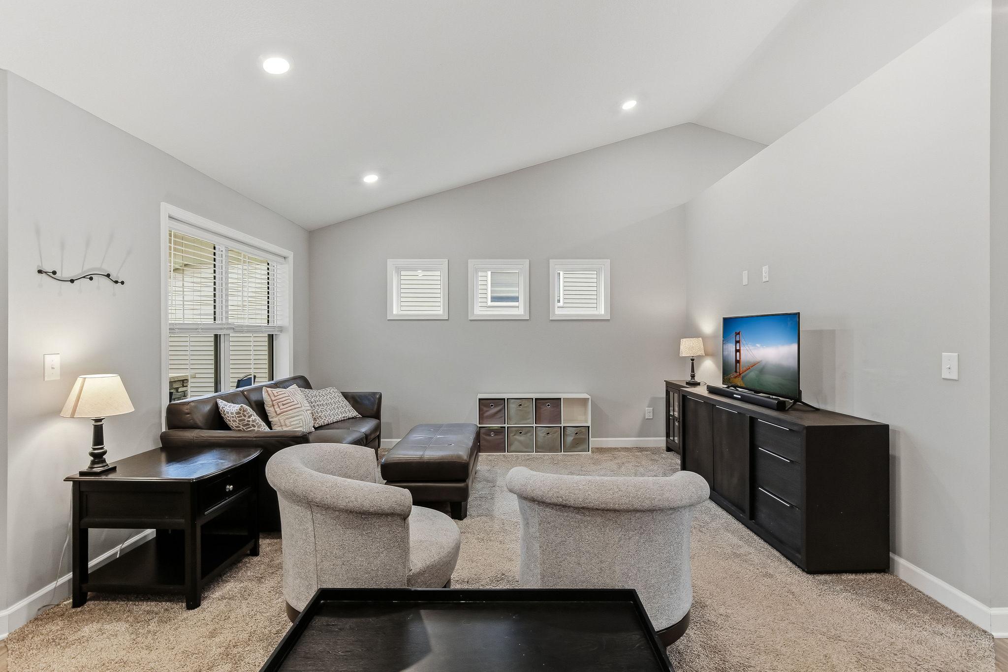 Vaulted LR and kitchen