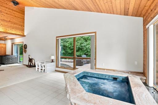 Built in hot tub in the family room! A perfect place to relax