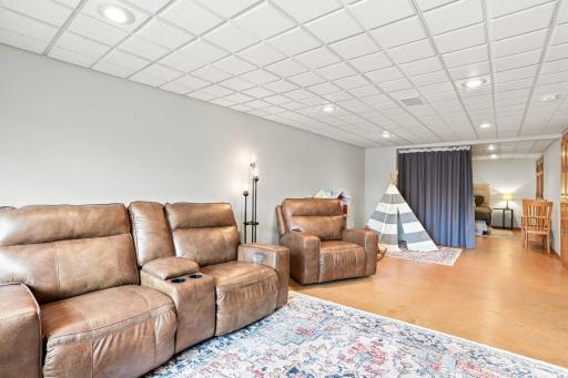 View of family room that leads to the 5th bedroom of the home!