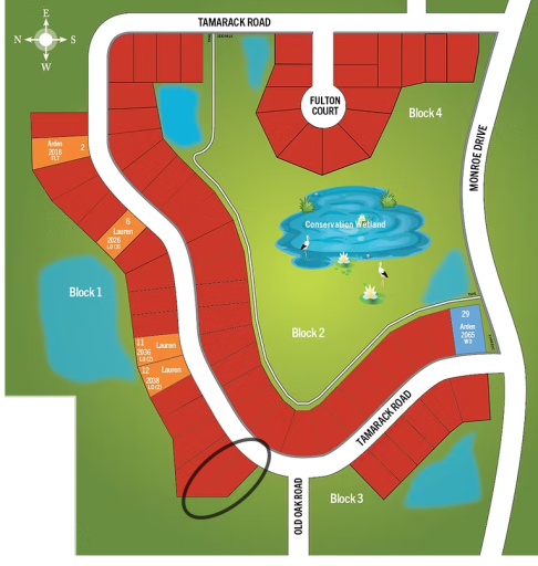 Community Map - look at that side yard privacy!