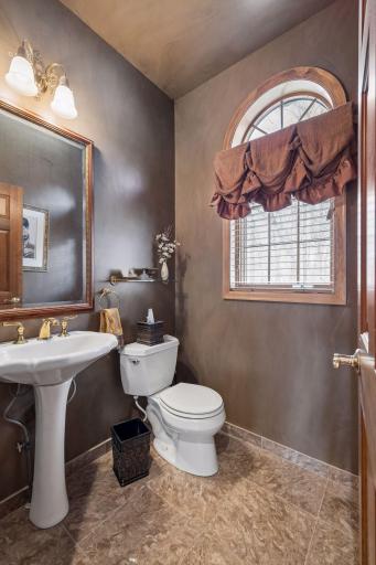 Elegant half bath on main level