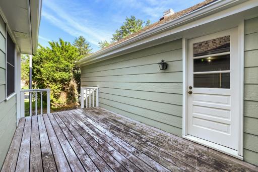 Just off the main living area, this private deck provides the perfect space to enjoy the peaceful surroundings and mature landscaping that make this deck setting so special. Perfect for sipping your morning coffee, grilling dinner, or unwinding
