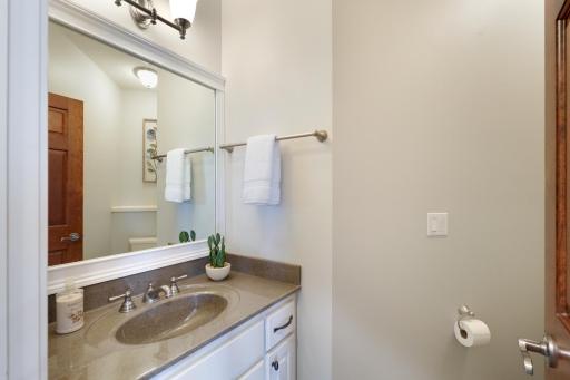 There is a second 1/2 bathroom on the main level