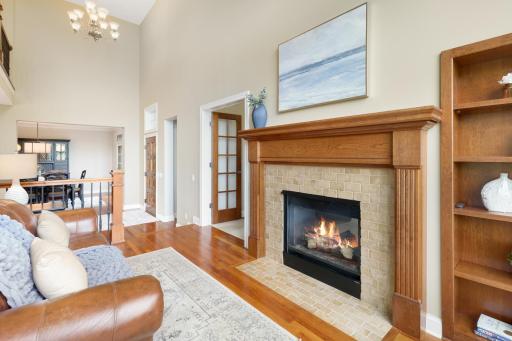 Cozy fireplace in the main floor living room