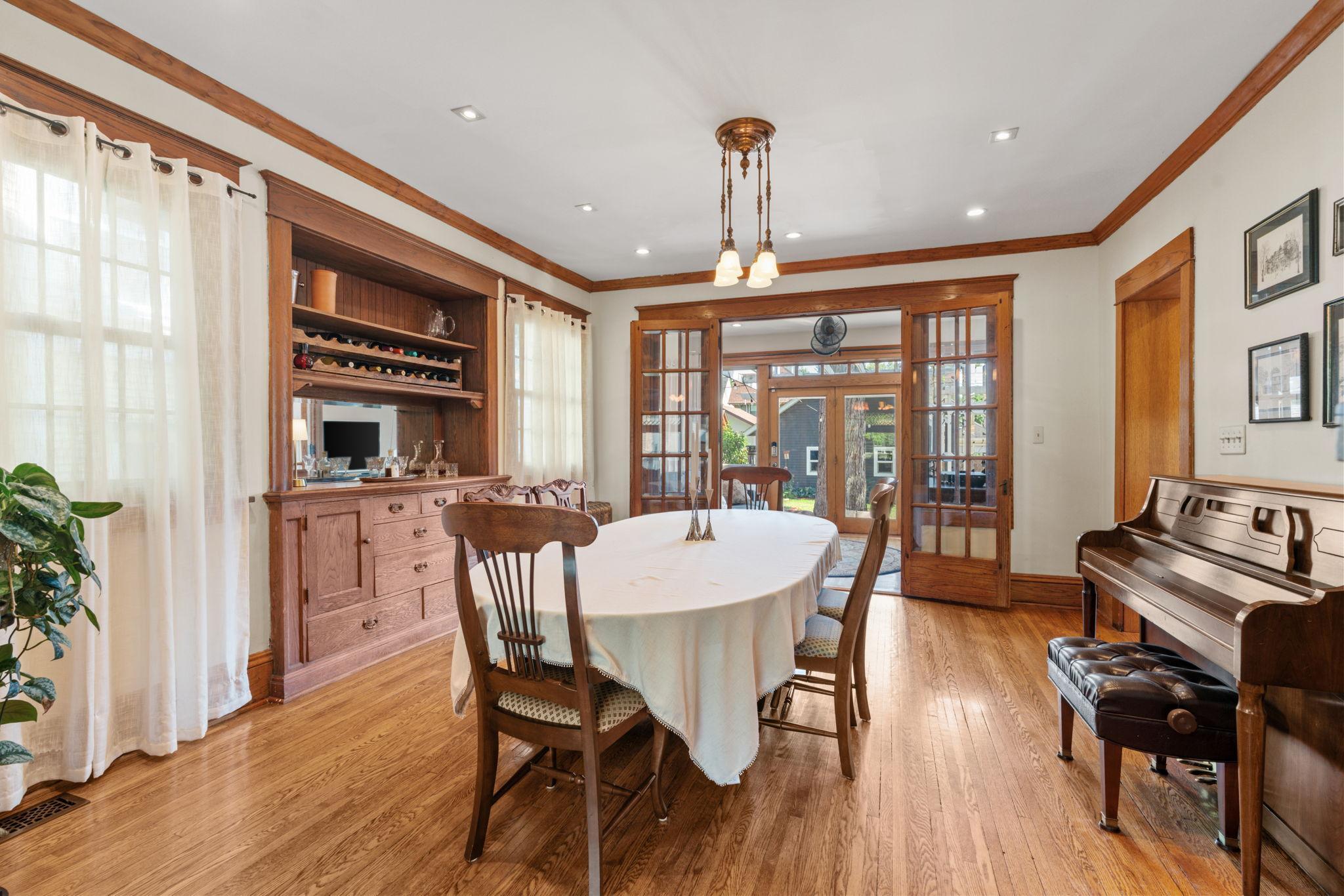 The dining room is perfect for all celebrations