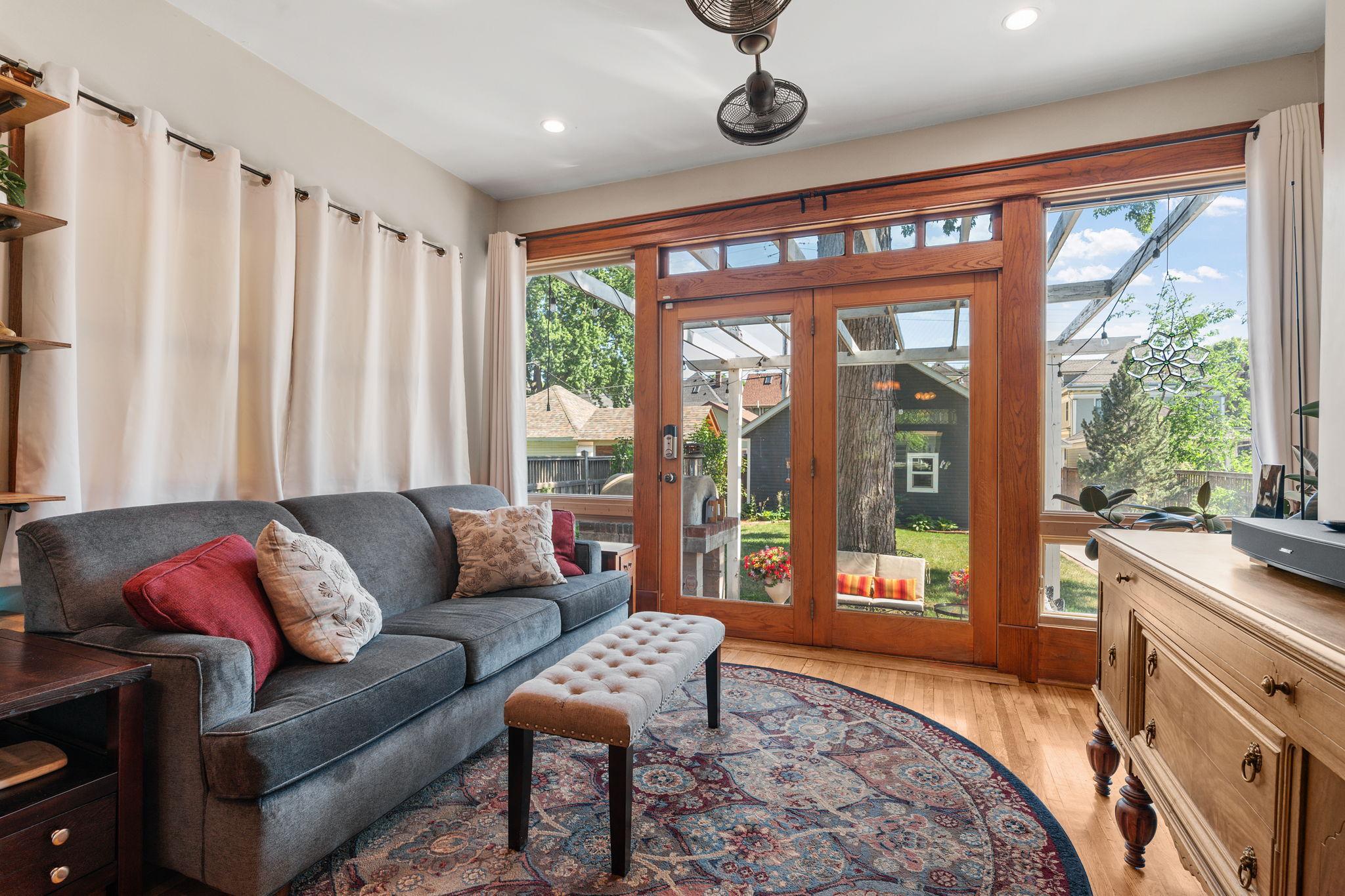 The sunroom/family room is a wonderful extension of the main floor living space