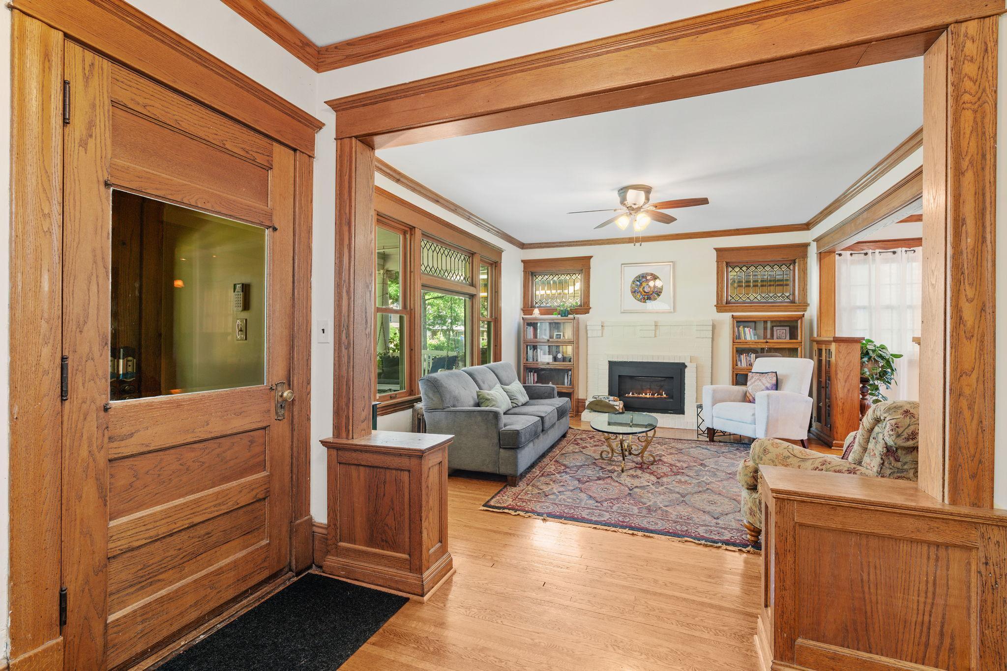 The woodwork is spectacular through-out the home