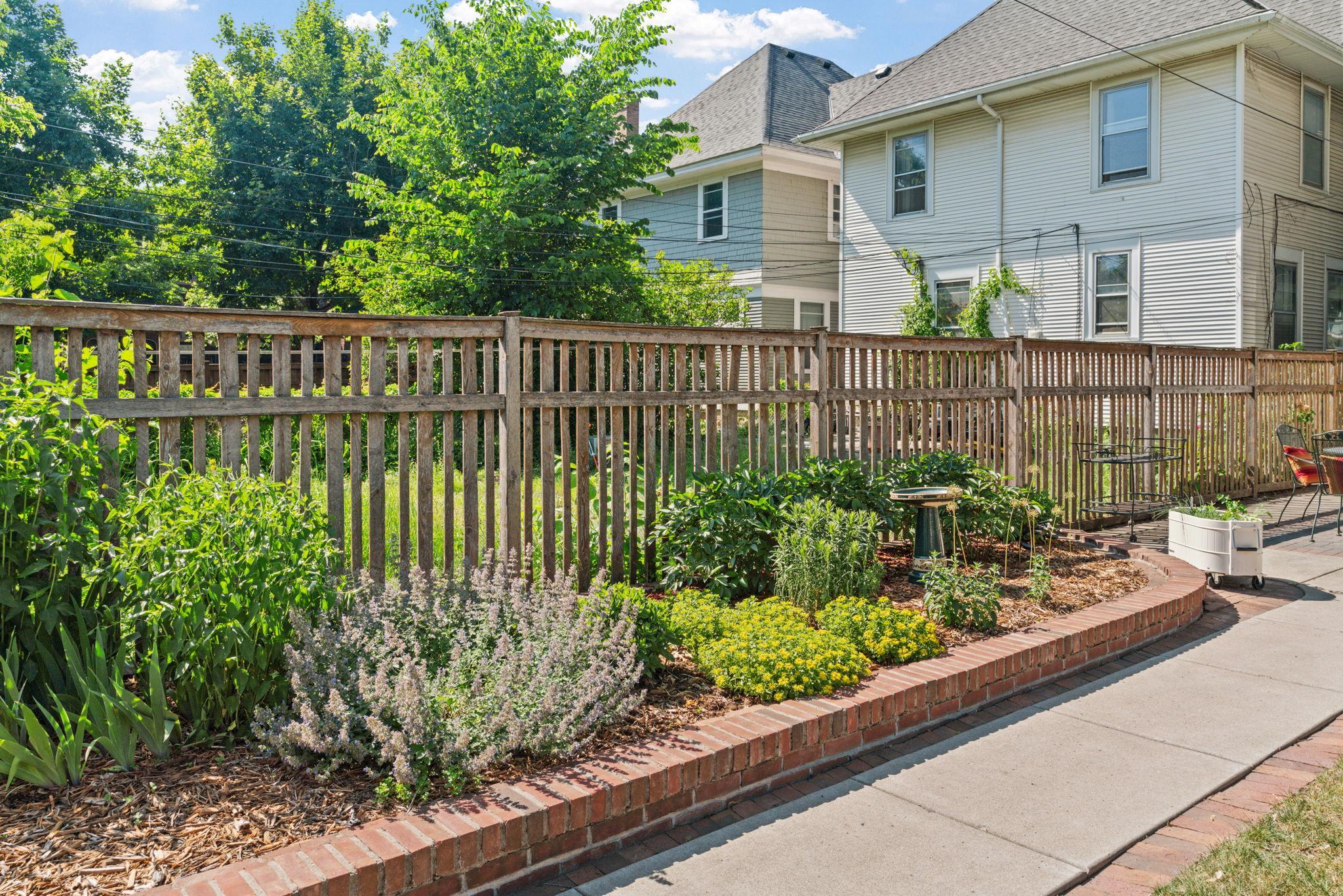 Fully fenced yard