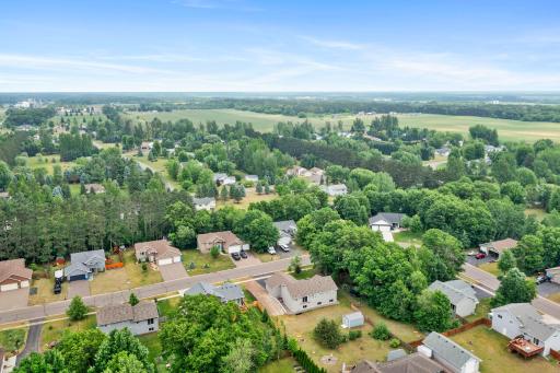 Overhead shot shows the backyard and shed location