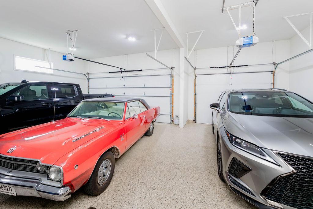 Oversized 3 stall heated garage