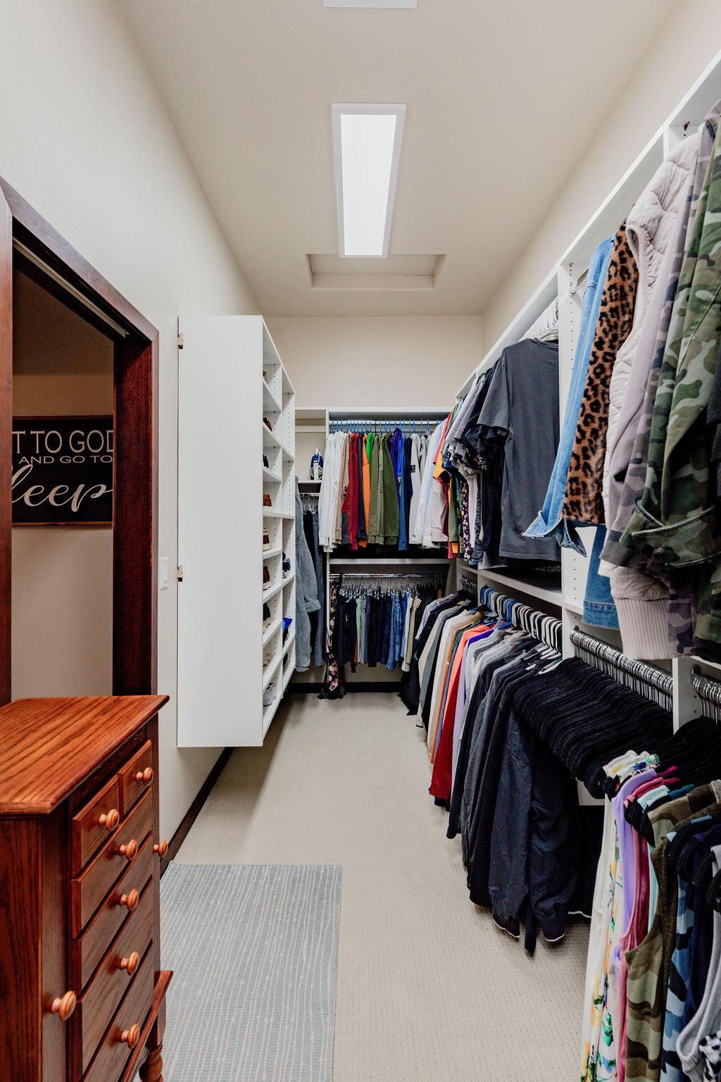 Primary walk-in closet