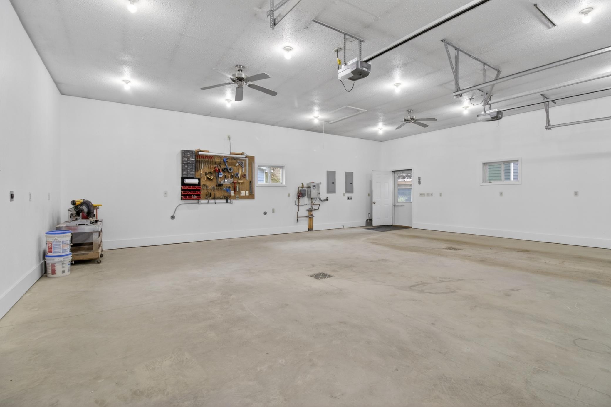 Interior Two Stall Detached Garage