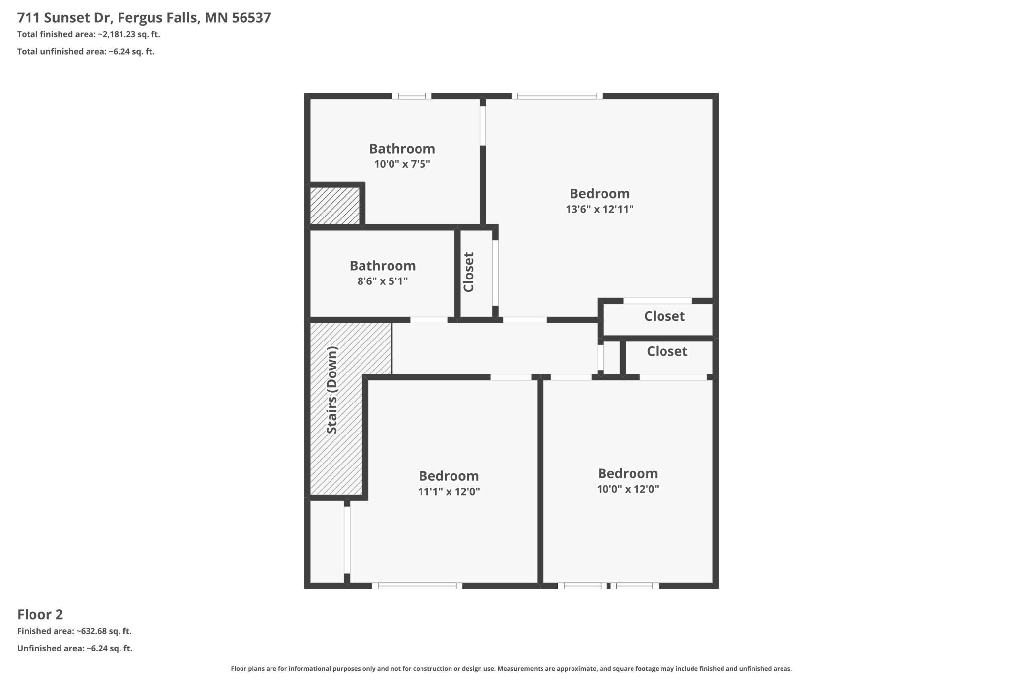 Upper Level Floor Plan