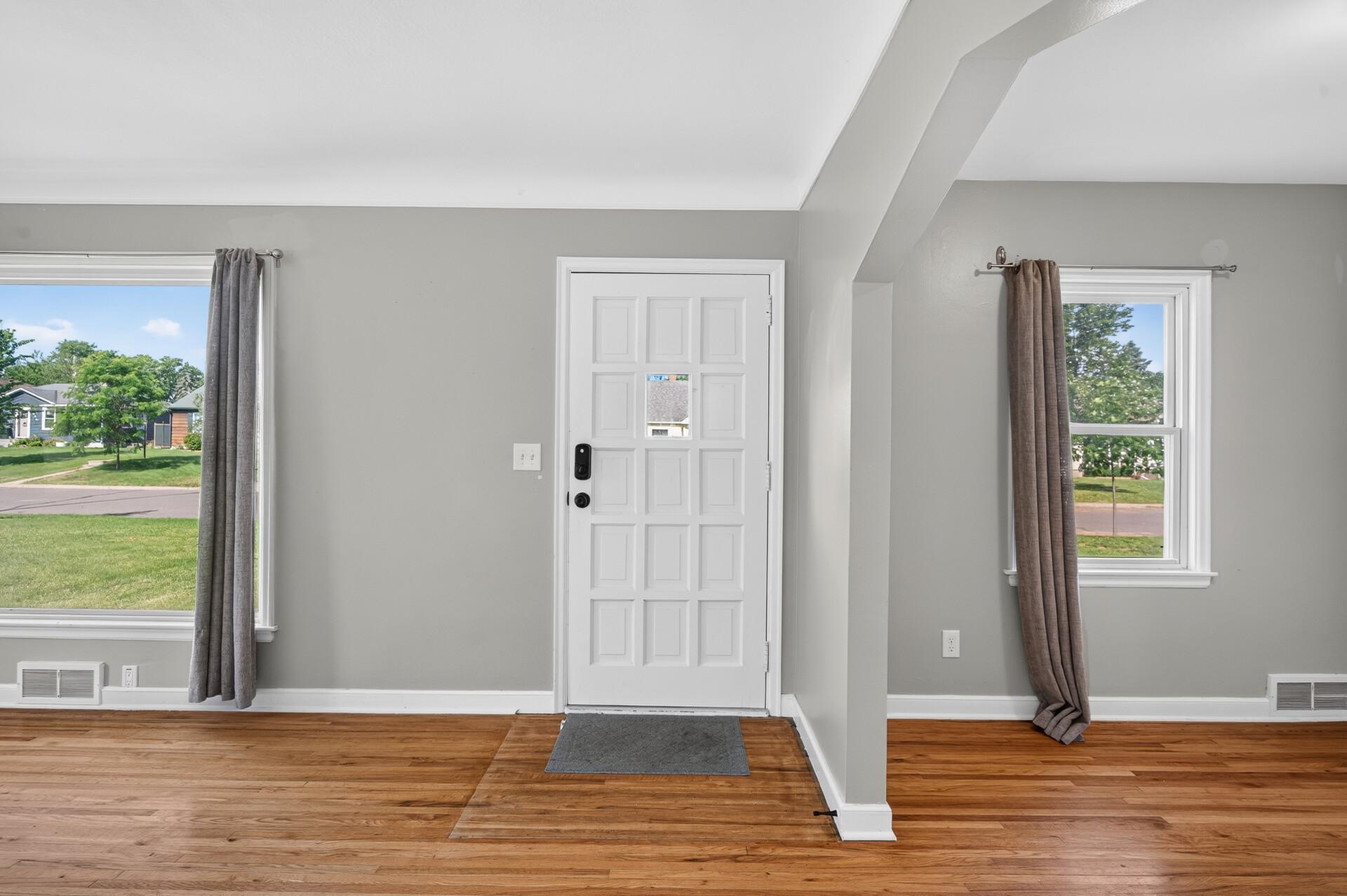 Decorative front entrance door