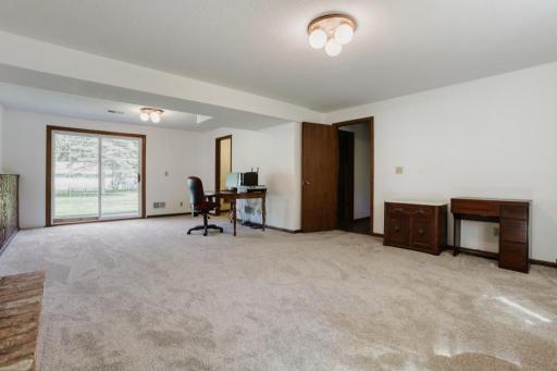 Lower Level Family Room - door to the hallway can be closed for privacy.