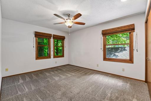 16x11 Upper level Primary Bedroom with East and South facing windows