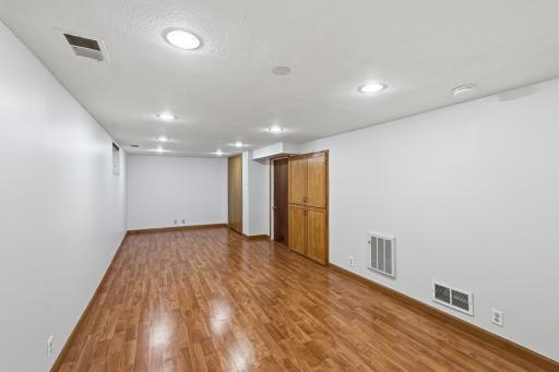 Huge lower level perfect for watching a movie, playing games or just hanging out.