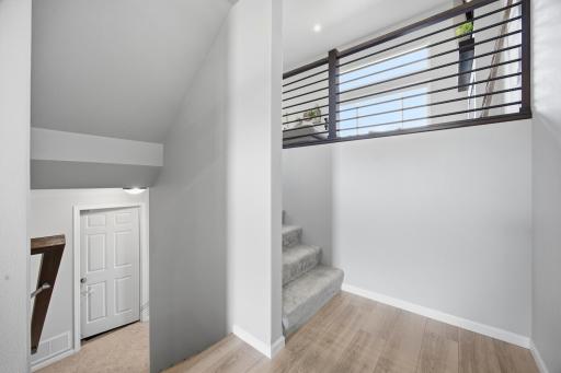 Open railing makes it feel airy and spacious