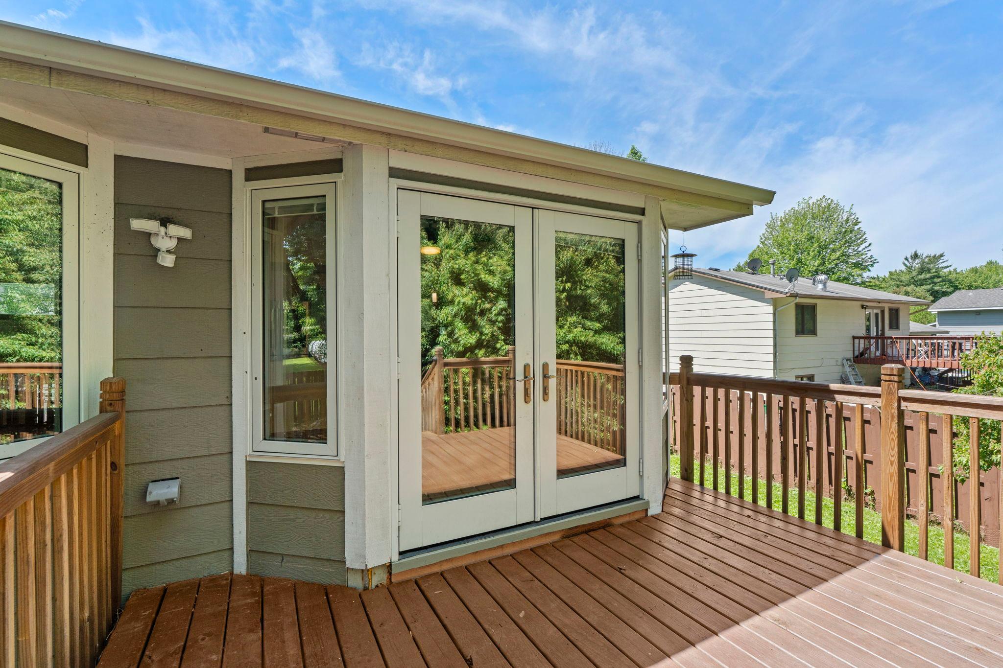 Walkout from Dining Room to Deck
