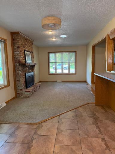 Cozy Family Room with a beautiful gas fireplace