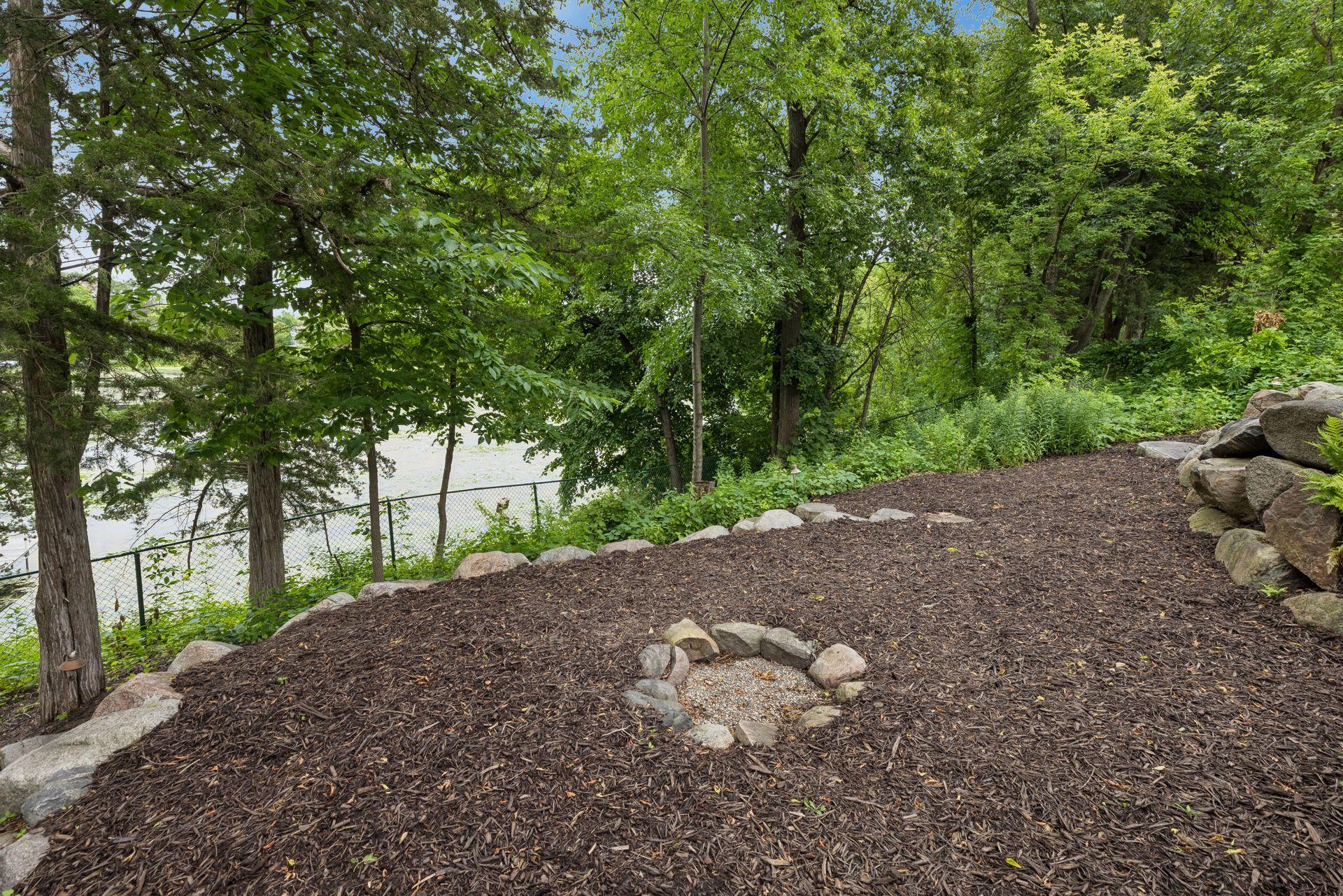 Firepit area in midsummer - ready for your gatherings with loved ones.