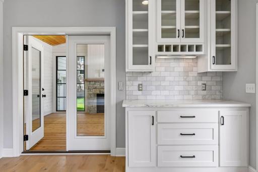 Built in Cabinets for serving or Coffee Station