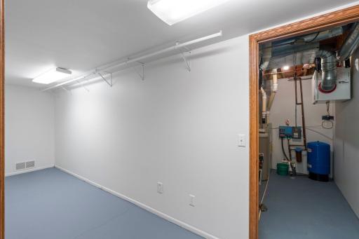 The spacious 20x5 storage room on the lower level.