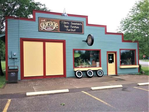 The Garage at Ruttger's has lots of funs stuff including what you might have forgotten to bring up. Great selection on hats, tee shirts and sweats clothes.
