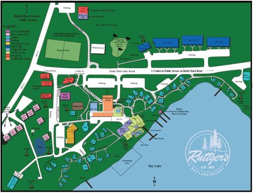 A map of the Ruttger's resort campus established in 1898!