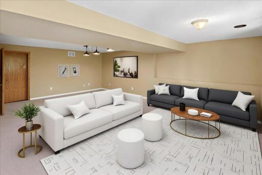 Family room/Rec Room (Virtually Staged)
