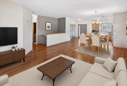 Dining-Living-Kitchen (Virtually Staged)