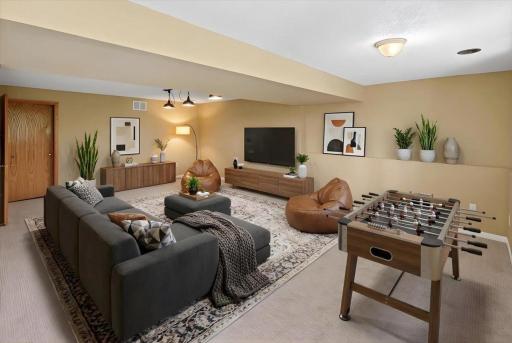 Family room/Rec Room (Virtually Staged)