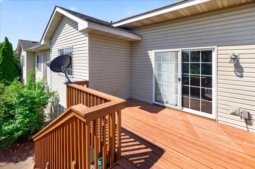 Access to deck is from the living room