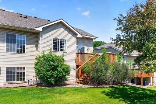 Closer view of the back of the home