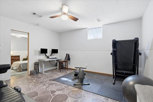 Lower level versatile recreation room