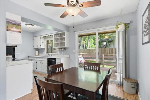 Great indoor light invites you to open concept kitchen and dining.