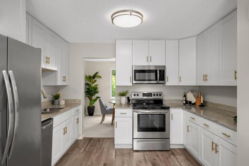Updated kitchen with stainless appliances