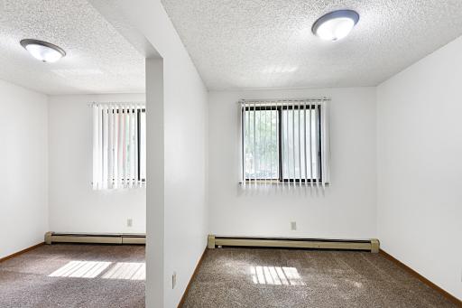 2 bedroom unit converted to a 1 bedroom with double closets