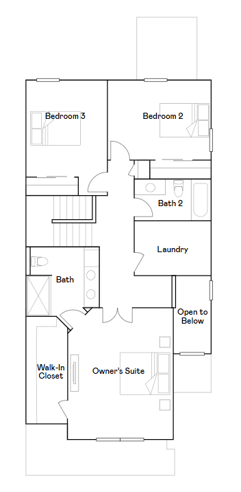 St. Clair upper level floorplan