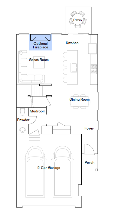 St. Clair main level floorplan