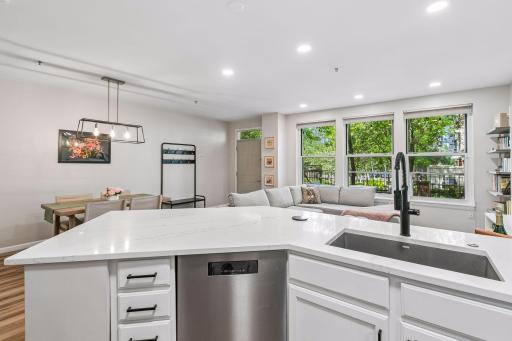 Host gatherings with this open plan kitchen