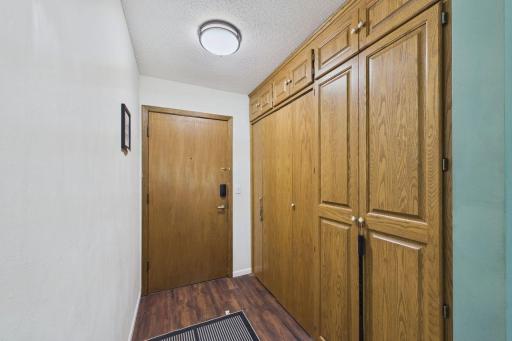 Front entry of your unit with lots of closet and storage space.
