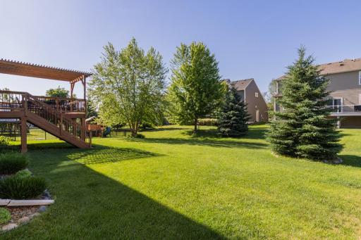 In-ground sprinker system will keep this lawn looking picture-perfect.